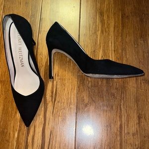 Stuart Weitzman Black Suede Pumps 9.5